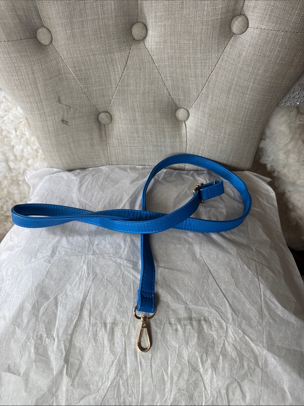 Michael Kors Bright Blue Croc-Embossed Tote with Wristlet - Picture 9 of 9